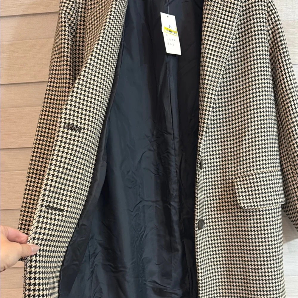 a new day Women's Black and Cream Trench Coat - Picture 5 of 7